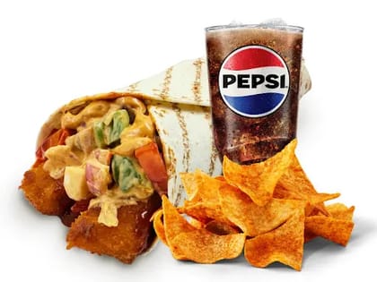 Boss Burrito Non Veg + Nachos & Pepsi