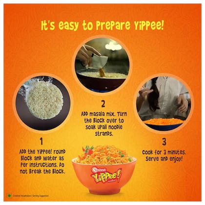 sunfeast yippee magic masala long slurpy noodles - with real vegetables & nutrients 25 gram