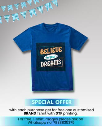 100% BIO WASH COTTON T-Shirt   , 180/220 GSM, PREMIMUM QUALITY WITH DTF  PRINT-180 GSM / XXL