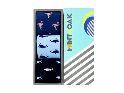 Water Love Set-of-3 Crew Socks for Men