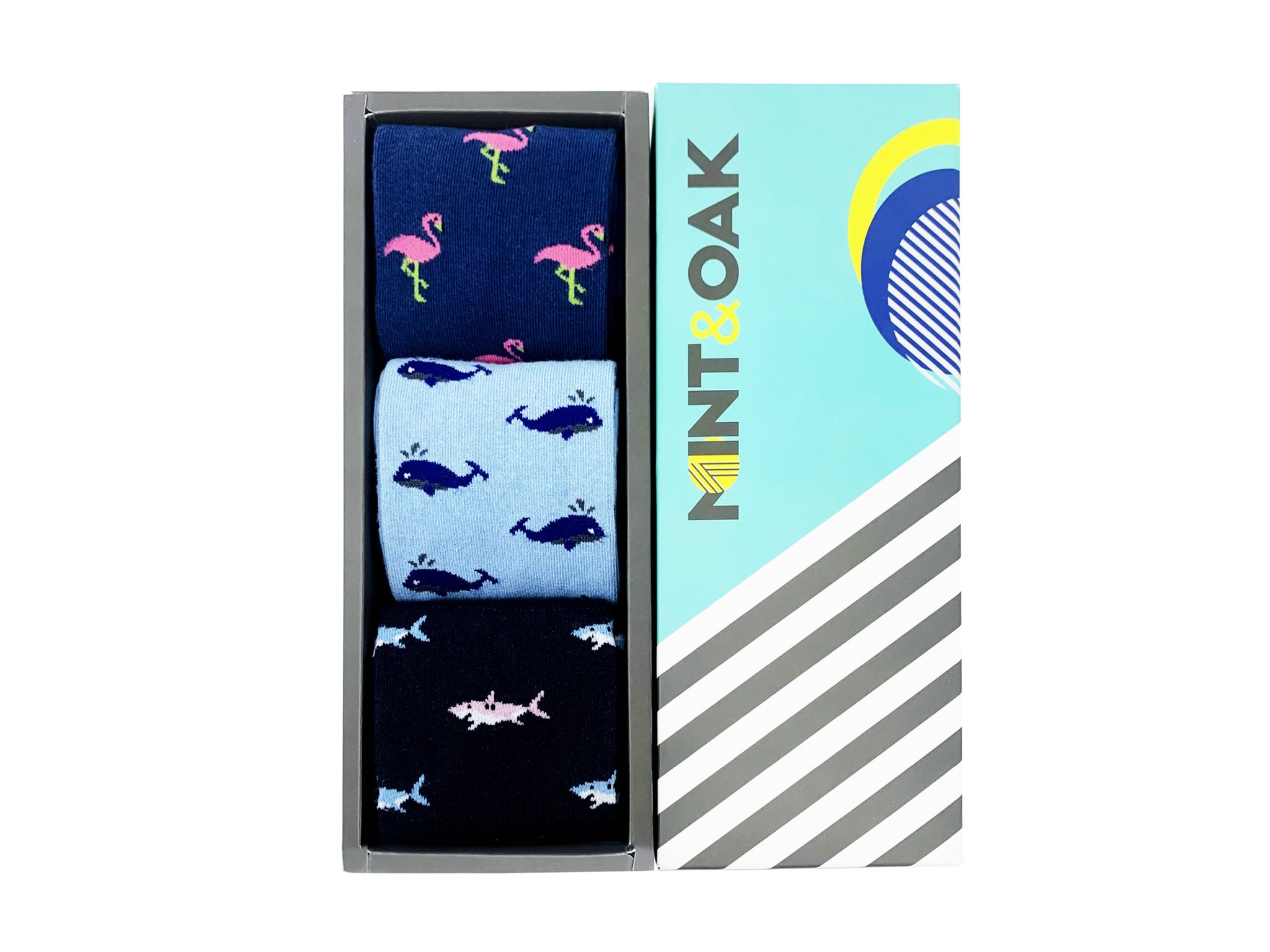 Water Love Set-of-3 Crew Socks for Men