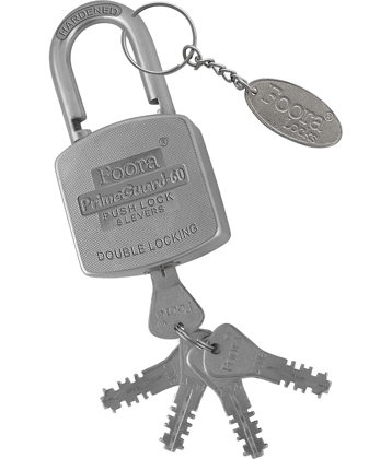 Foora Push PrimeGuard 60 Padlock with 5 Keys