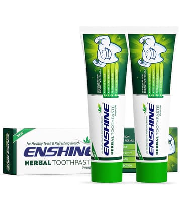 Enshine Herbal Toothpaste, Ayurvedic Formula For Plaque Removal, Gum Strength 60g (Pack Of 2)