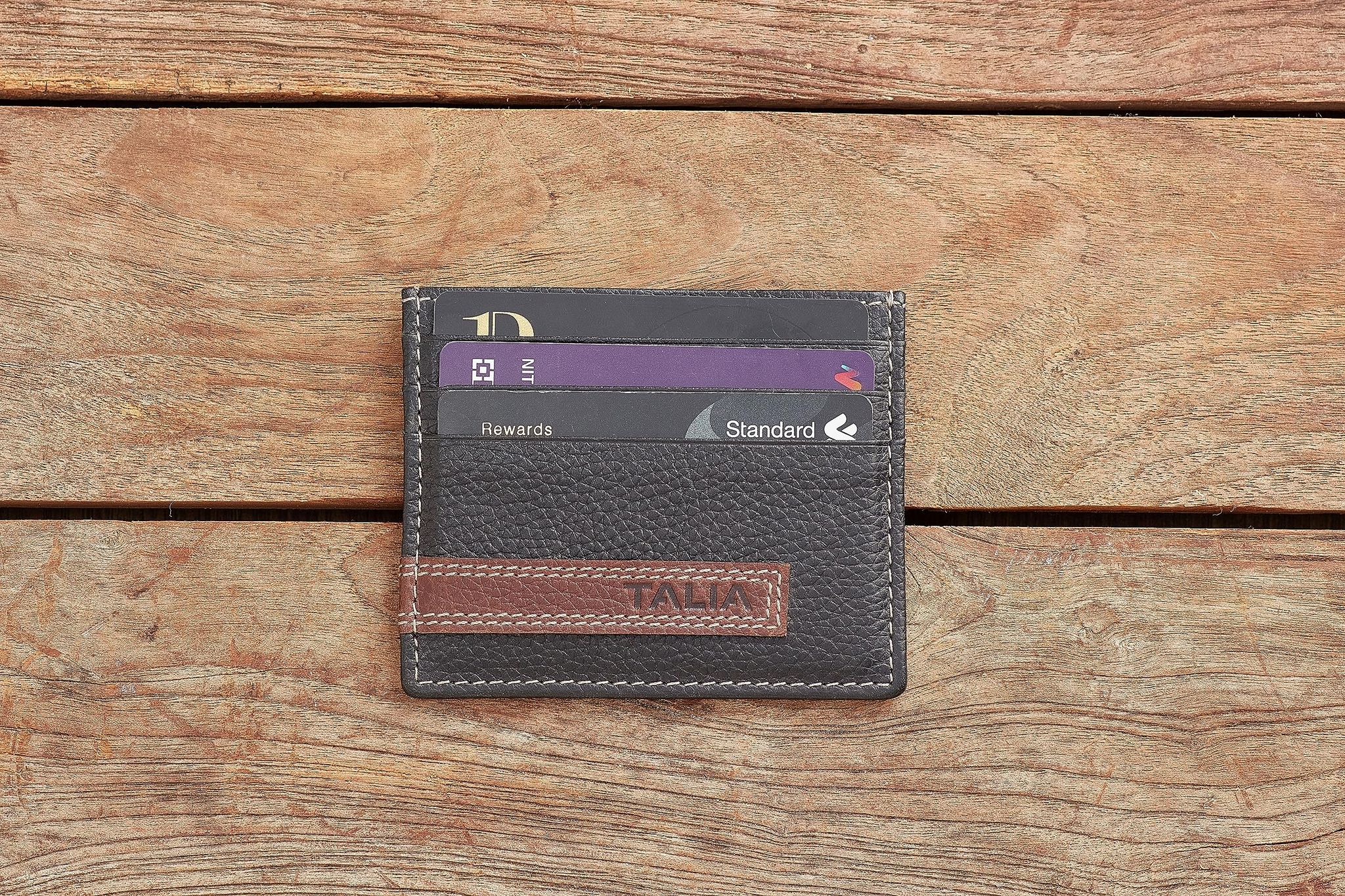 TALIA Mostar Double-Toned Horizontal Card Case  Timeless Elegance, Everyday Functionality