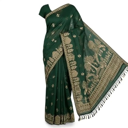 Tussar Cotton Sambalpuri Handmade Saree 1