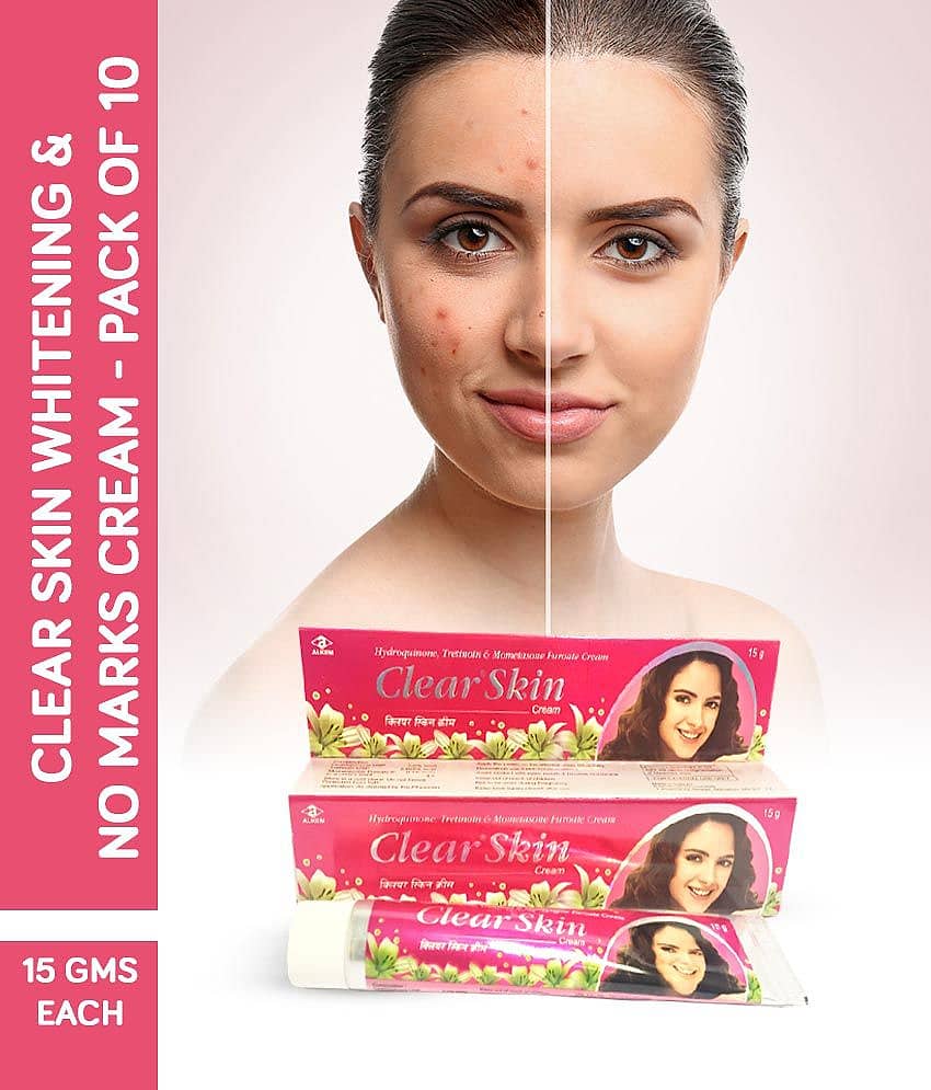 CLEARSKIN SKIN WHITENING CREAM 15 GM (PACK OF 10) Hand Cream 150 g Pack of 10