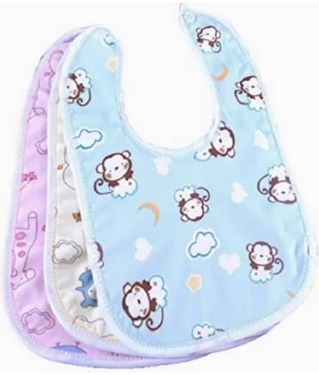 Qin Pin Multi-Colour Cotton Bibs - Set of 3