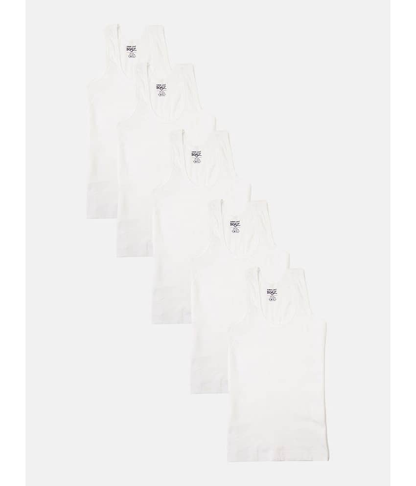 Lux Cozi Pack of 5 Boys Cotton ( White )