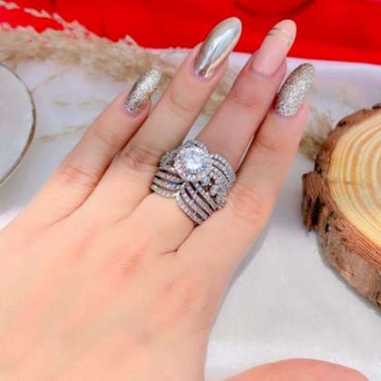 VS Sterling Silver Cocktail Ring 027 14g-9