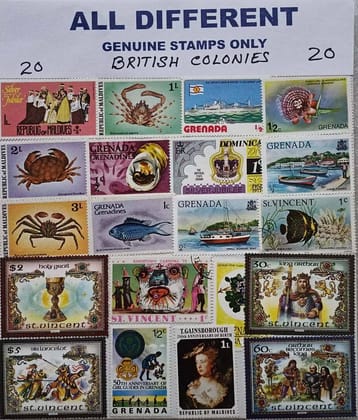Hop n Shop - Collection of Different British Colonies 20 Stamps