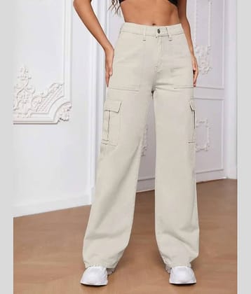 9x denims - Cream Denim Regular Fit Women's Jeans ( Pack of 1 )