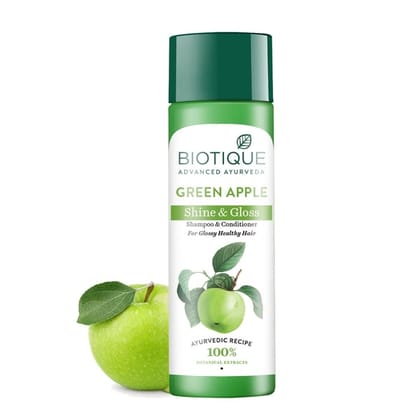 Biotique Green Apple Shine & Gloss Shampoo with Conditioner 190ml Biotique Green Apple Shine & Gloss Shampoo with Conditioner 190ml