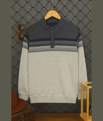 AUSTIVO Fleece High Neck Men's Sweatshirt - Grey ( Pack of 1 )