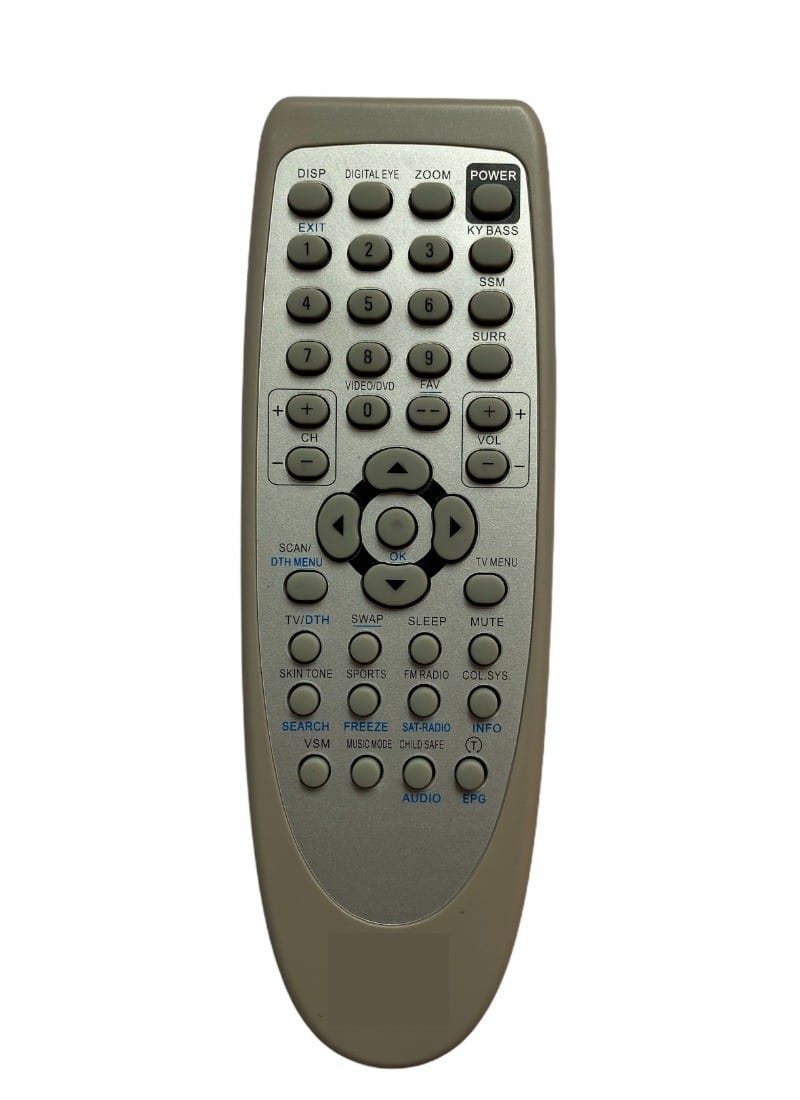 Crt TV Remote No. 115, Compatible with Onida TV Remote Control-Old Remote Functions Must Be Exactly Same (Color Multicolor)