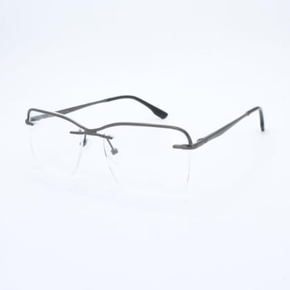 Lensoz Elite X Luxe Rimless Geometric 3 - Narrow - Gunmetal