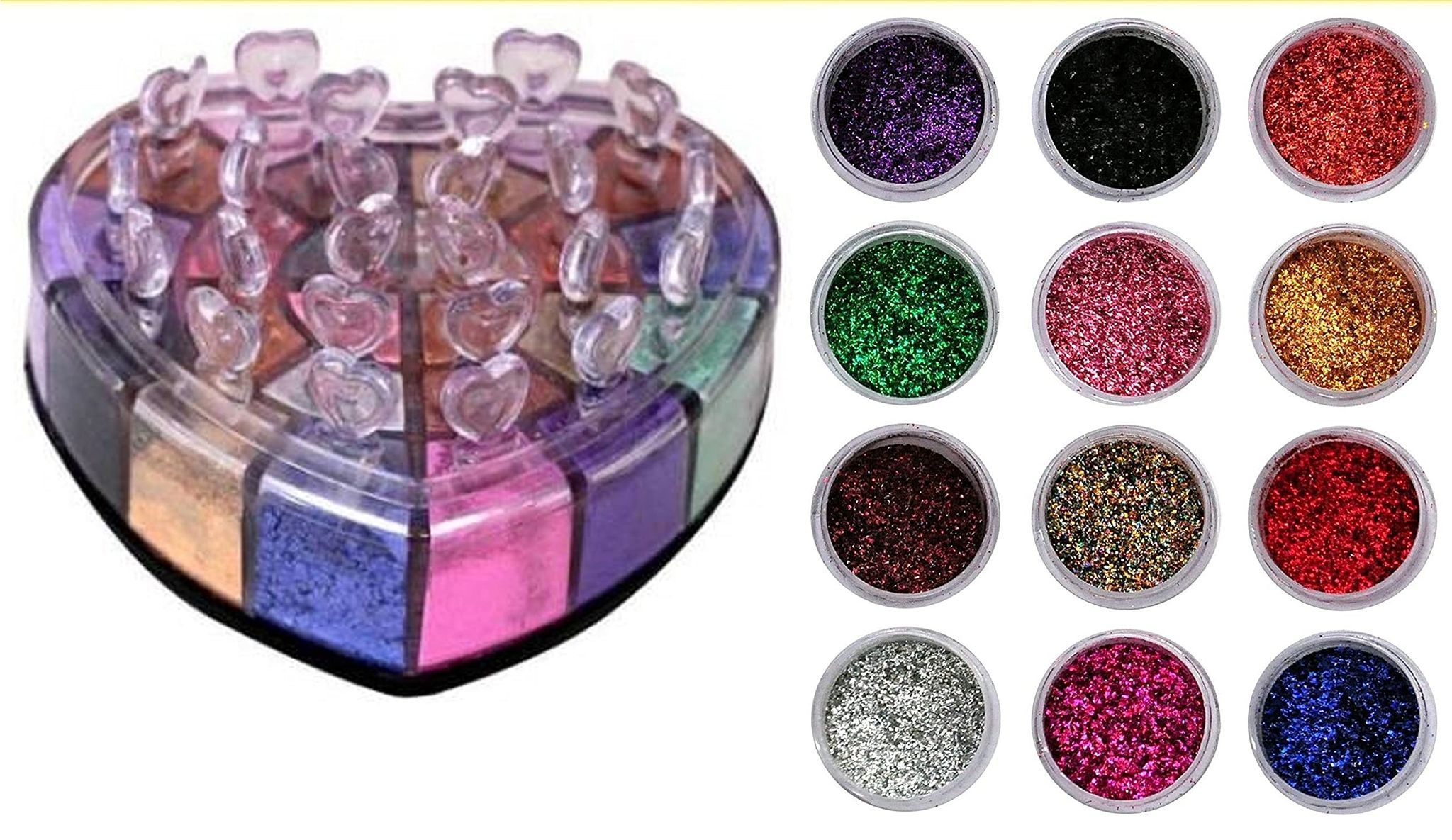 Elecsera Multicolor Shining Eye shadow Shimmer/Glitter Powder 30 Pcs (Multicolor)