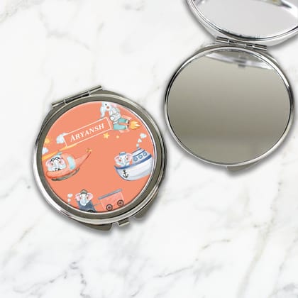 Captain Ellie Kids Compact Mirror-Orange
