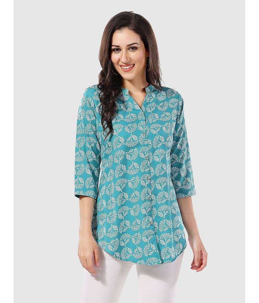 Meher Impex Women's Crepe A-Line Top ( Brown )