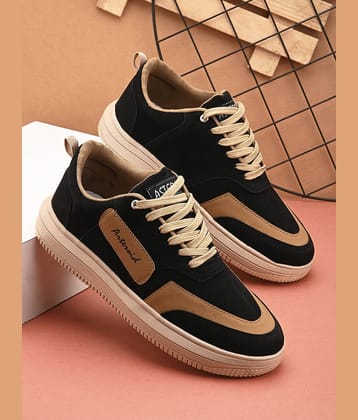 Asteroid Fashion Colorblock Men's Casual Partywear Sneakers Black Men's Sneakers
