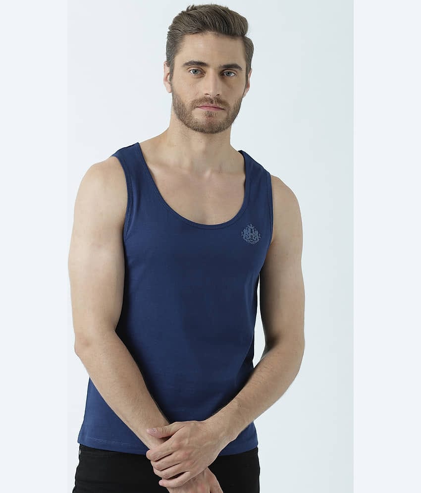 Huetrap Pack of 1 Cotton Regular Fit Men's T-Shirt ( Navy Blue )