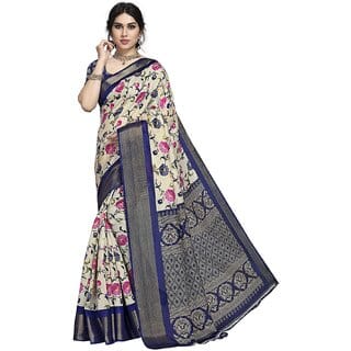 SVB Saree Dark  Blue Colour Floral Printed Saree