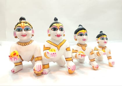Laddu gopal idol with makeup , fibre material , superb quality-Size 3