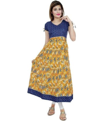 Divena - Multicolor Cotton Women's Flared Kurti ( Pack of 1 )