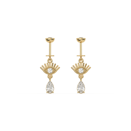Eye with a Droplet - Helix Hanging - 18K Gold Plated-14k gold plated