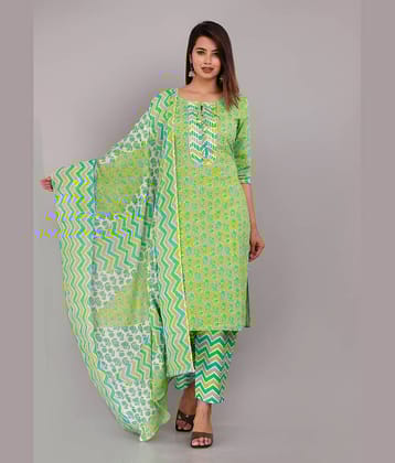 HIGHLIGHT FASHION EXPORT Cotton Printed Kurti With Pants Women's Stitched Salwar Suit - Orange ( Pack of 1 )