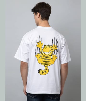 Zeffit Pack of 1 Cotton Oversized Fit Men's T-Shirt ( White )