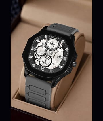 Abrexo Dark Grey Silicon Analog Men's Watch