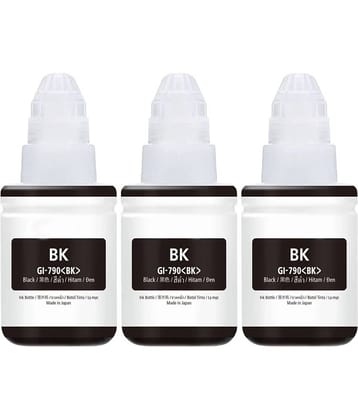 TEQUO For Gi-790 G1010 Black Pack of 3 Cartridge for GI-790 INK Printers G1000,G1010,G1100,G2000,G2002,G2010,G2012,G2100,G3000,G3010,G3012,G3100