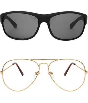 Kanny Devis - Gold Pilot Sunglasses ( Pack of 2 )