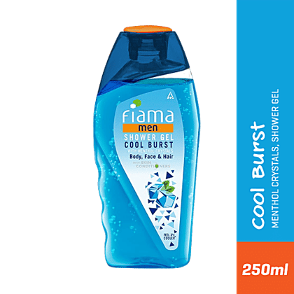 Fiama Shower Gel - Cool Burst For Men With Menthol Crystals, 250 ml