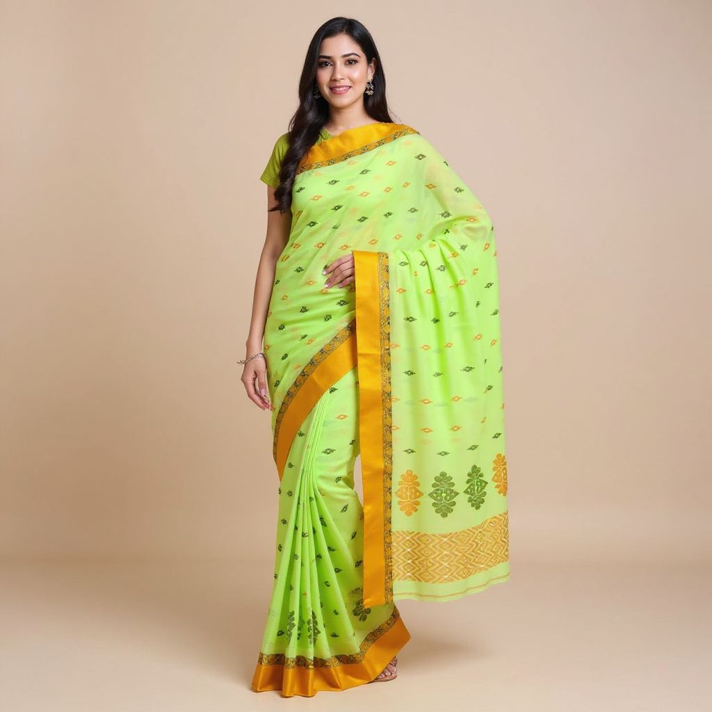 Premium Cotton Bengal Tangail Saree