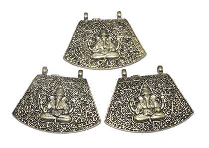 German Silver Metal Oxidized Golden Pendant  ,(GPN-062) , Per Packet of 2 Pcs-Per Packet of 2 Pcs / 46 MM