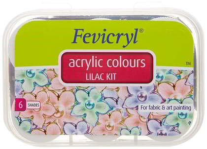 Fevicryl Acrylic Colors Lilac Kit, 60Ml, 6 Shades