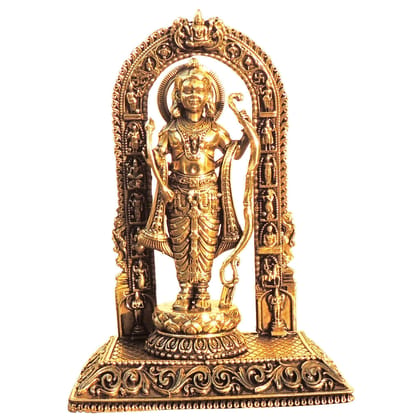 Brass Ram Ji God Idol Statue - 6 Inch Home Temple Decoration (BSMAS1802 G)