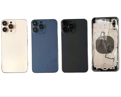 Back Panel Housing Body for Apple iPhone XS Max to iPhone 16 Pro Max Converter-Gold