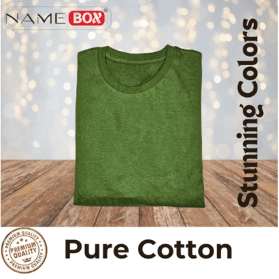 NameBox Pure premium cotton T shirts, Forest Green, Size - 42 (L)