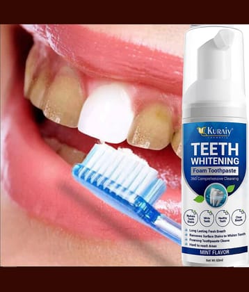 KURAIY Teeth Whitening Oral Hygiene Breath Toothpaste Foam 60ML