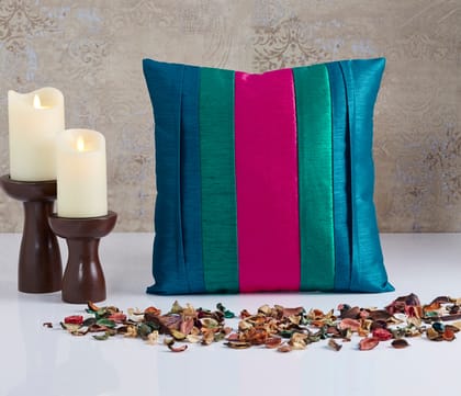 Leonida Cushion Cover-16 x 16 in / Blue Turquoise / Turquoise