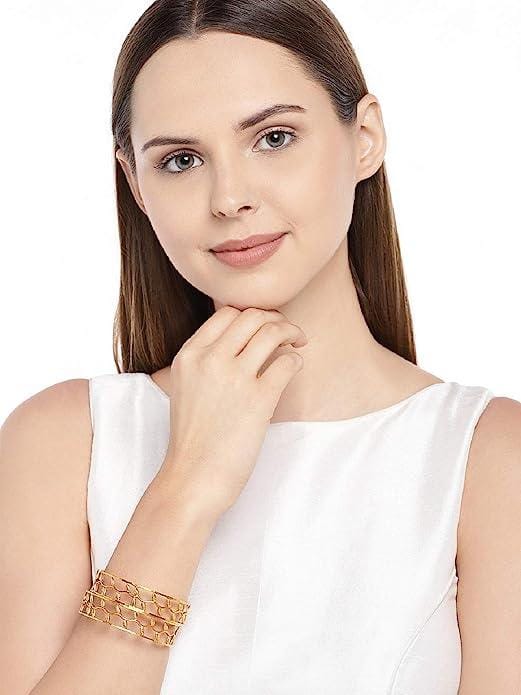 Matt Gold Handcrafted Bangles for Women