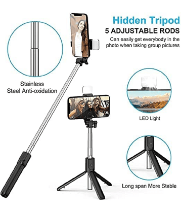 Shop To Shop Bluetooth Selfie Flash Light ( Black )