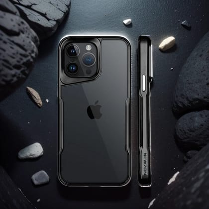 iPhone Series Luxury Transparent Acrylic Back Case-iPhone 13 / Black