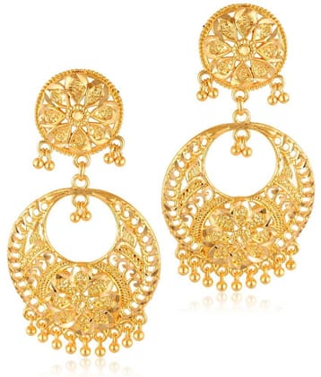 VIVASTRI Golden Jhumki Earrings ( Pack of 1 )