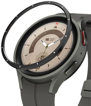Ringke bezel styling compatible with Samsung Galaxy Watch 5 pro 45mm -Multicolor-33 (ST) Black