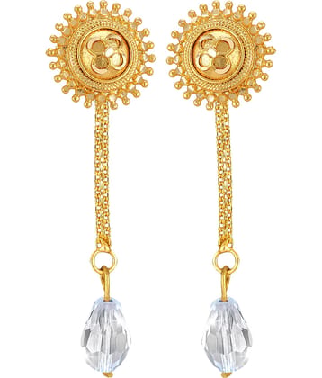 VIVASTRI Golden Drop Earrings ( Pack of 1 )