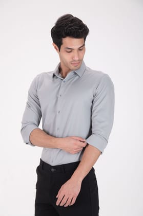 Fluid Cotton Flow Shirt - Mercerised Butter Fabric-Steel Grey / XS