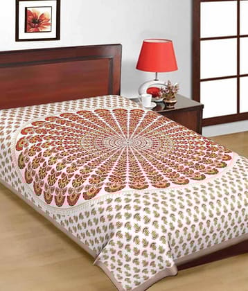 UniqChoice Printed Cotton Single Bed Sheet